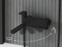 Ravak CR II 022.20BL.+S Wall-mounted Bathtub Tap With Shower Set Black (X07S120)