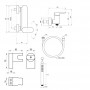 Ravak CR II 032.00CR.+S Wall-mounted Shower Tap With Shower Set Chrome (X07S121)