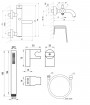 Ravak ES 022.10WV.+S Wall-mounted Bathtub Tap With Shower Set White Velvet (X07S124)