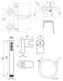 Ravak ES 022.20BLM.+S Wall-mounted Bathtub Tap With Shower Set Black Matt (X07S125)