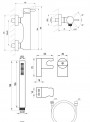 Ravak ES 032.20BLM.+S Wall-mounted Shower Tap With Shower Set Black Matt (X07S130)