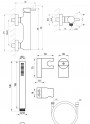 Ravak ES 032.20GB.+S Wall-mounted Shower Tap With Shower Set Graphite Brushed (X07S131)