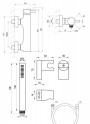 Ravak ES 032.60RGB.+S Wall-mounted Shower Tap With Shower Set Rose Gold Brushed (X07S132)