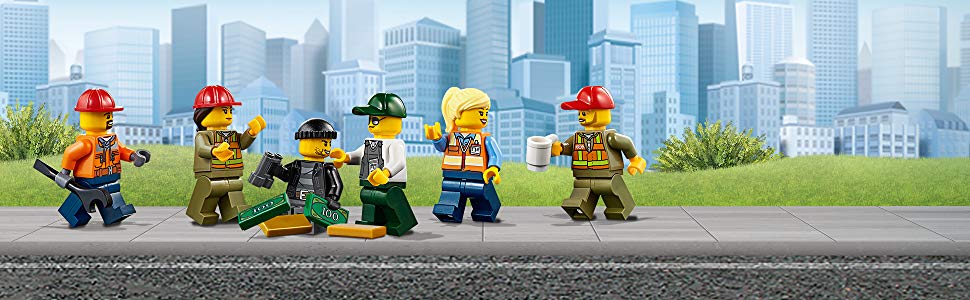 City, train, LEGO