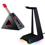 Cord holder and headset stands