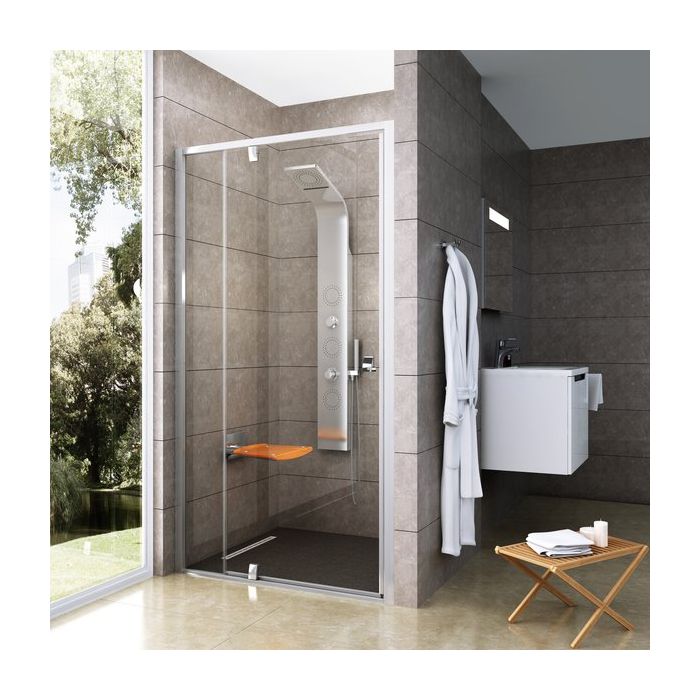 Ravak Shower Door PDOP2-100 Black+Glass Transparent