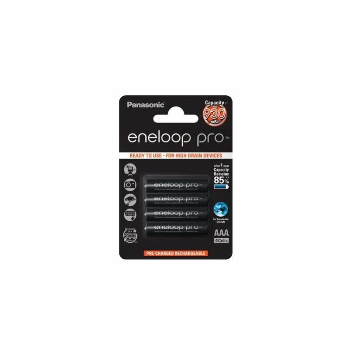 Panasonic Eneloop Pro R03/AAA 930mAh, 4 Pcs, Blister (BK-4HCDE-4BE)