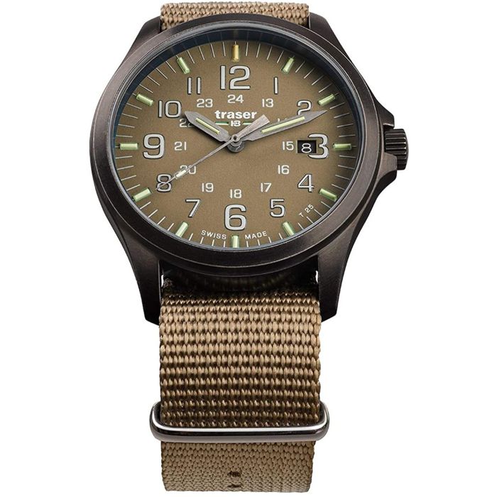 Traser P67 OfficerGun Khaki Textile Strap 96 (108631)
