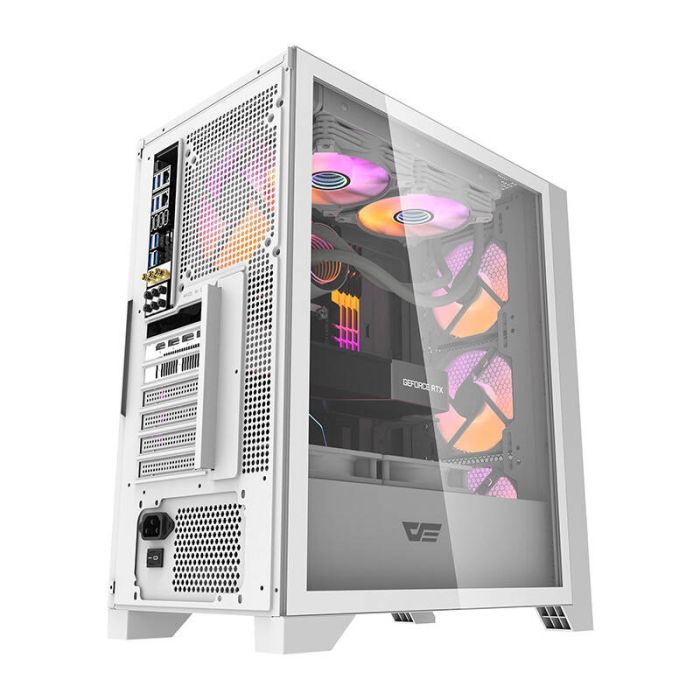 Darkflash DRX70 MESH computer case (white) + 4 RGB fans Darkflash DRX70 MESH computer case (white) + 4 RGB fans
