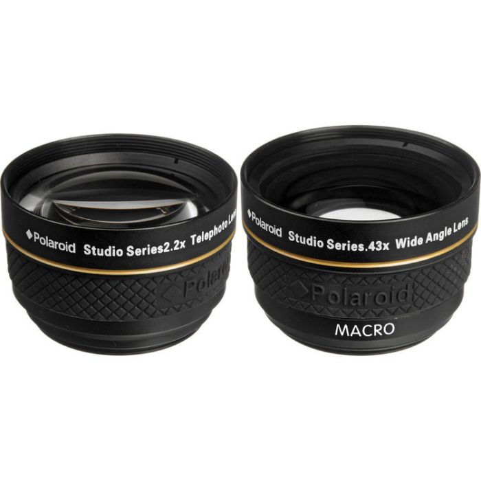 Polaroid Studio Series 37mm 2.2x Telephoto & 0.43x Wide Angle Lens Travel Kit (PLKIT37WT) Polaroid Studio Series 37mm 2.2x Telephoto & 0.43x Wide Angle Lens Travel Kit (PLKIT37WT)