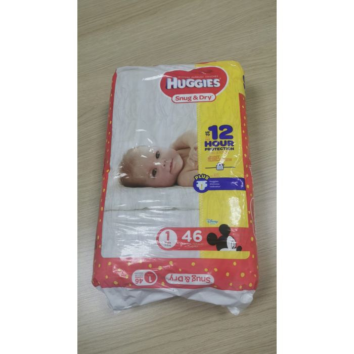 Huggies Snug & Dry - 46 pieces, Size 1 - Disney Mickey Mouse (Ražots ASV)