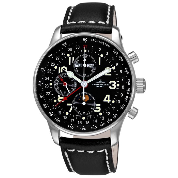 Zeno X-Large Pilot Automatic Chronograph Men's Watch P551-A1