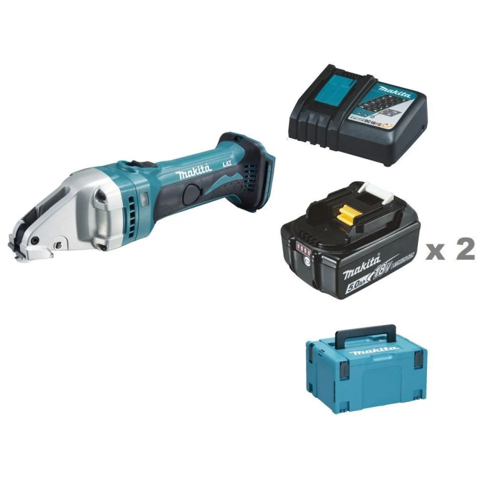 Makita DJS161RTJ 18V Straight Shear 1.6mm + 2 pcs 5.0Ah Battery Makita DJS161RTJ 18V Straight Shear 1.6mm + 2 pcs 5.0Ah Battery