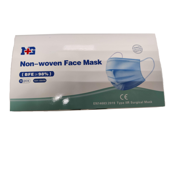 Haian Medigauze Non-woven Type IIR Surgical Face Masks 50 pieces in a box