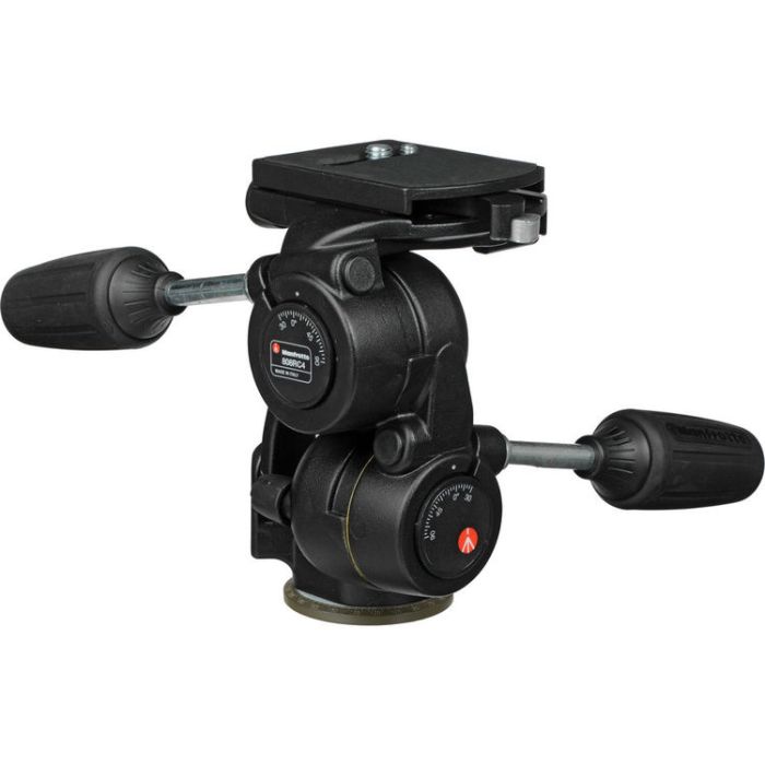 Manfrotto 3-Way Pan/Tilt Tripod Head With RC4 Quick Release Plate (808RC4) Manfrotto 3-Way Pan/Tilt Tripod Head With RC4 Quick Release Plate (808RC4)