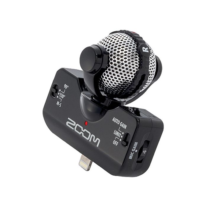 Zoom iQ5 Professional Stereo Microphone iPhone, iPad, and iPod Touch Black