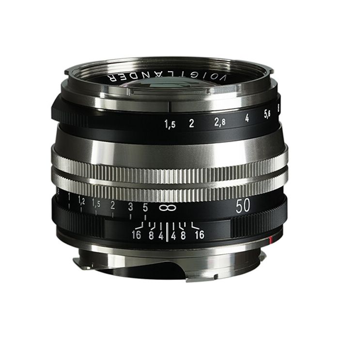 Voigtlander Nokton 50mm f/1.5 Aspherical II MC Leica M-Mount Nickel