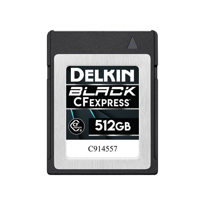 Delkin Devices CFexpress Type B BLACK 512GB Memory Card 1645MB/s Read, 1405MB/s Write (DCFXBLK512)