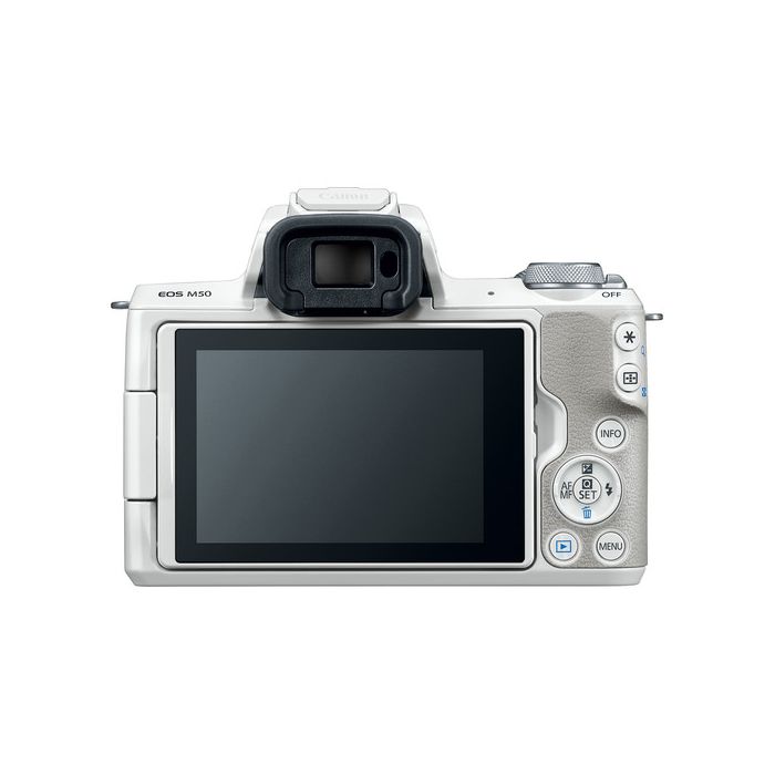 Canon EOS M50 White + EF-M 15-45mm IS STM Silver