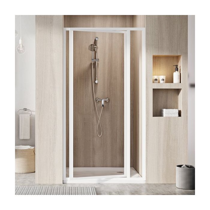 Ravak Shower Door SDOP-80 195 White + Glass Grape (03V401O2ZG)