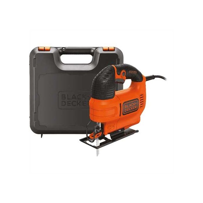 BLACK+DECKER 520W Variable Speed Compact Jigsaw with Blade and Kit Box (KS701EK) BLACK+DECKER 520W Variable Speed Compact Jigsaw with Blade and Kit Box (KS701EK)