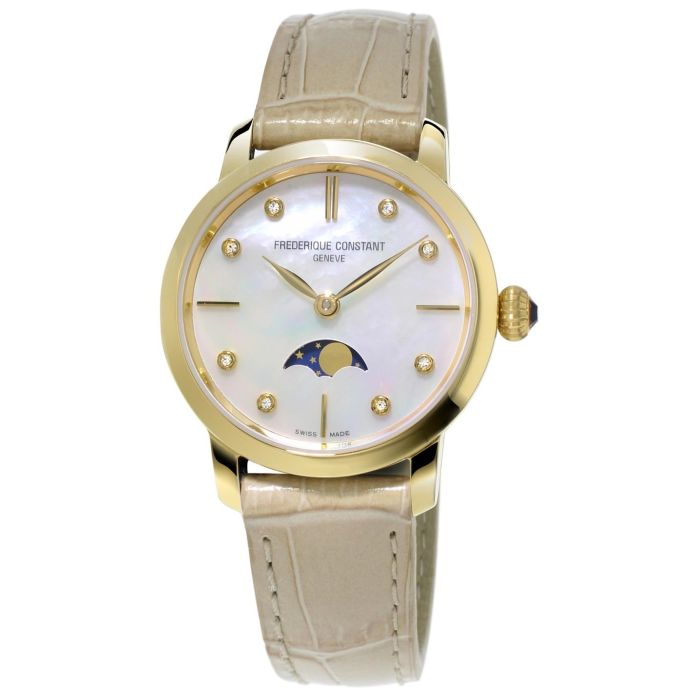 Frederique Constant Slimline Moonphase Ladies Watch FC-206MPWD1S5
