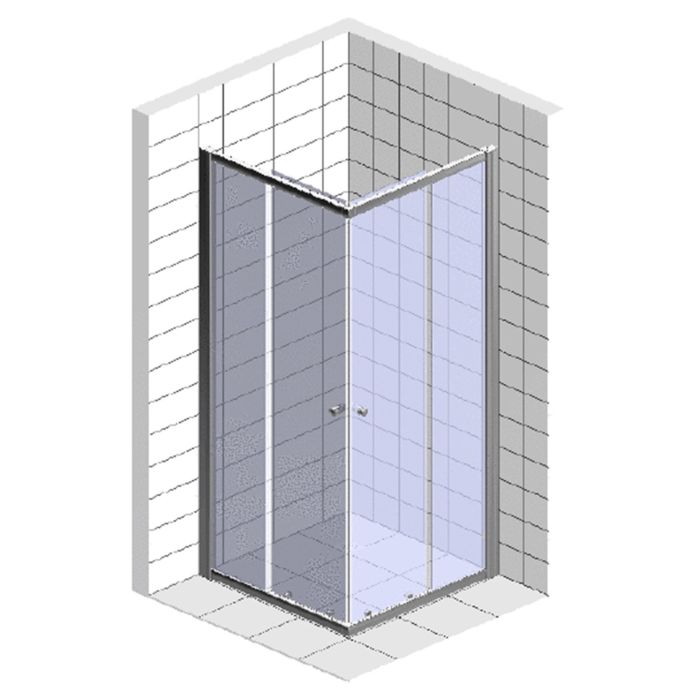 Ravak Shower Corner SRV2-80 S White + Polystyrene Pearl (14V401O211)