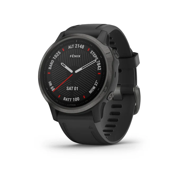 Garmin fenix 6S Pro and Sapphire - Carbon grey DLC with black band (010-02159-25)