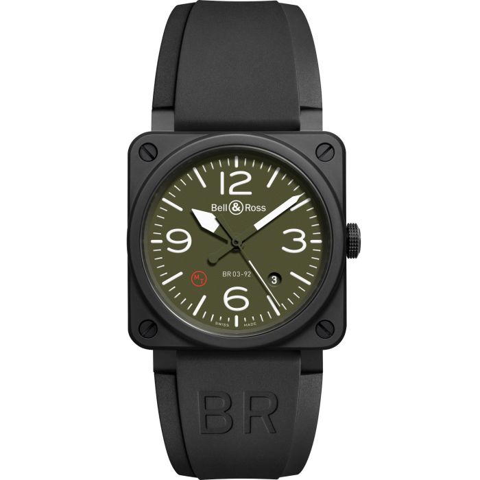 Bell & Ross Aviation Ceramic Men's Watch BR03-92MILITARYTYPE
