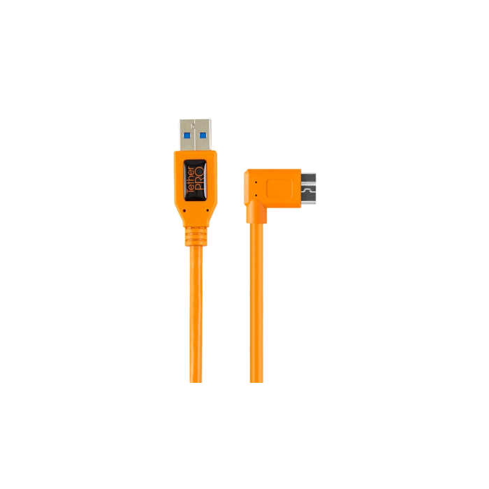 Tether Tools TetherPro Right Angle Adapter USB 3.0 to USB 3.0 Micro-B 5-Pin (CU61RT02-ORG)