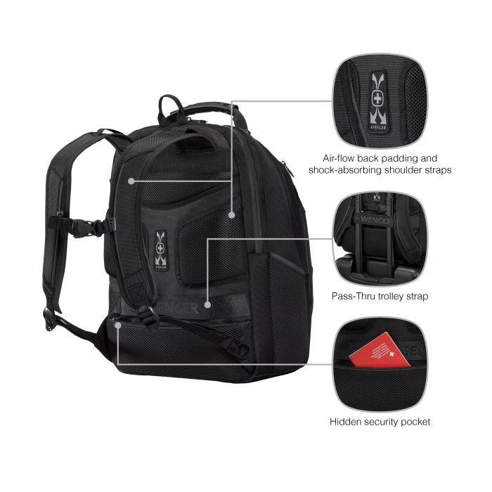 Wenger Legacy Black Series 16 inch Laptop Backpack black (653629)