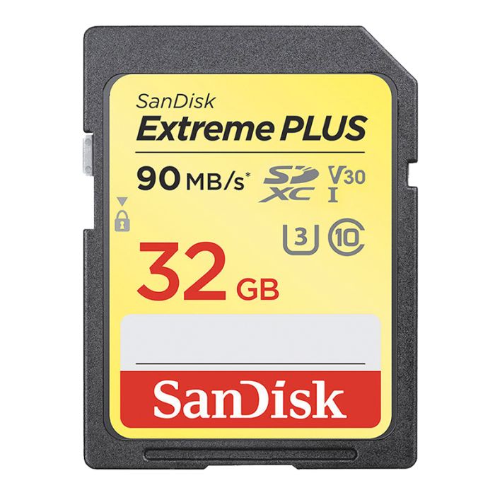 SanDisk Extreme Plus SDXC 32GB 90MB V30 U3 (SDSDXWF-032G-GNCIN)