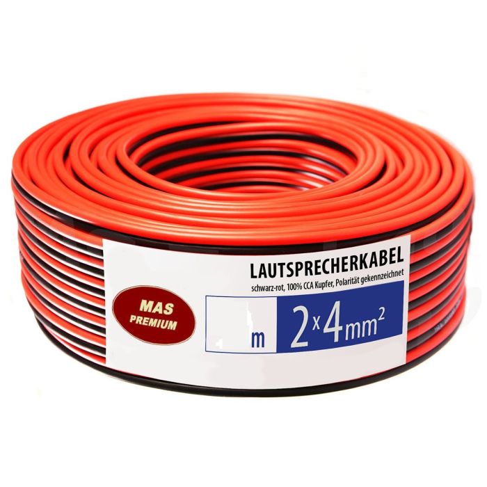 M&G-Techno 2x4 mm² CCA Copper Cable 12m M&G-Techno 2x4 mm² CCA Copper Cable 12m
