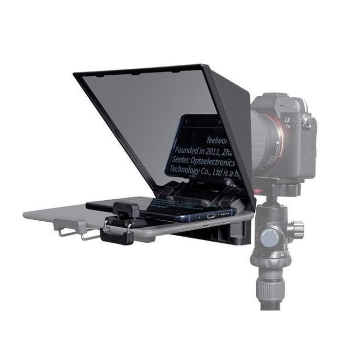 FeelWorld TP2 Portable 8" Teleprompter supports up to 8" Smartphone/Tablet Prompting DSLR Camera Shooting FeelWorld TP2 Portable 8" Teleprompter supports up to 8" Smartphone/Tablet Prompting DSLR Camera Shooting