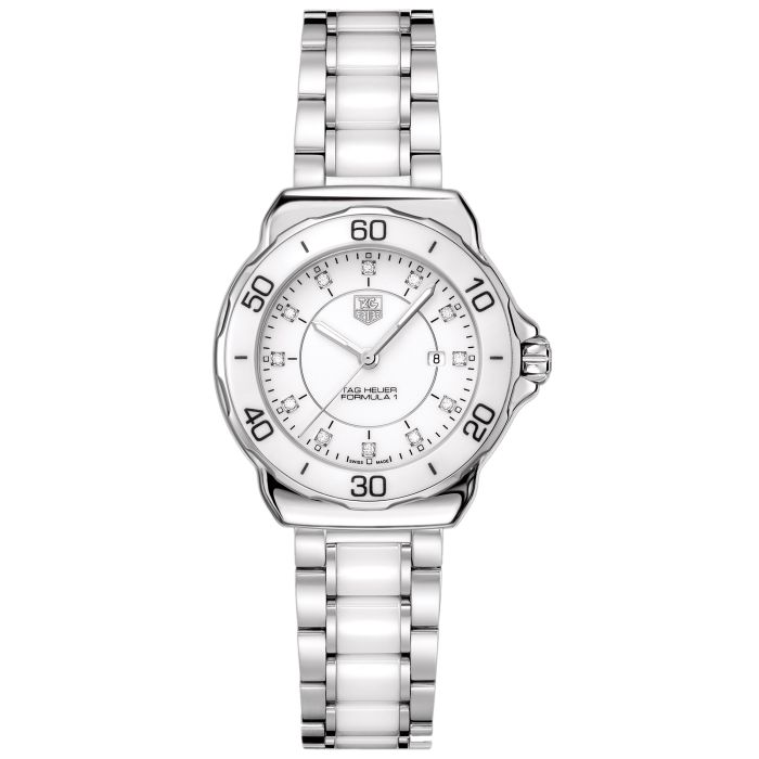 Tag Heuer Formula 1 Steel and Ceramic Diamond Dial 32mm Ladies Watch WAH1315.BA0868