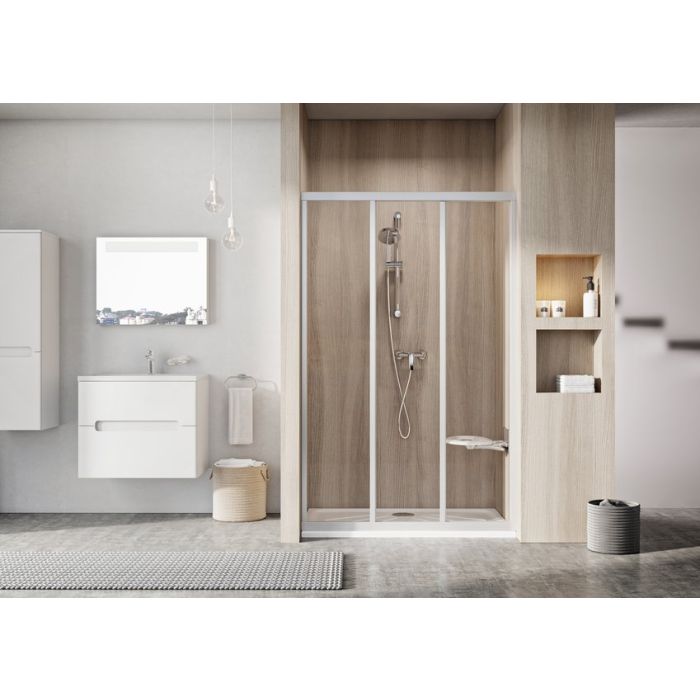 Ravak Shower Doors ASDP3-80 198 White + Glass Transparent (00V401R2Z1)