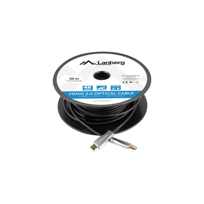 Lanberg CA-HDMI-20FB-0300-BK optical cable HDMI M/M 30m v2.0 4K