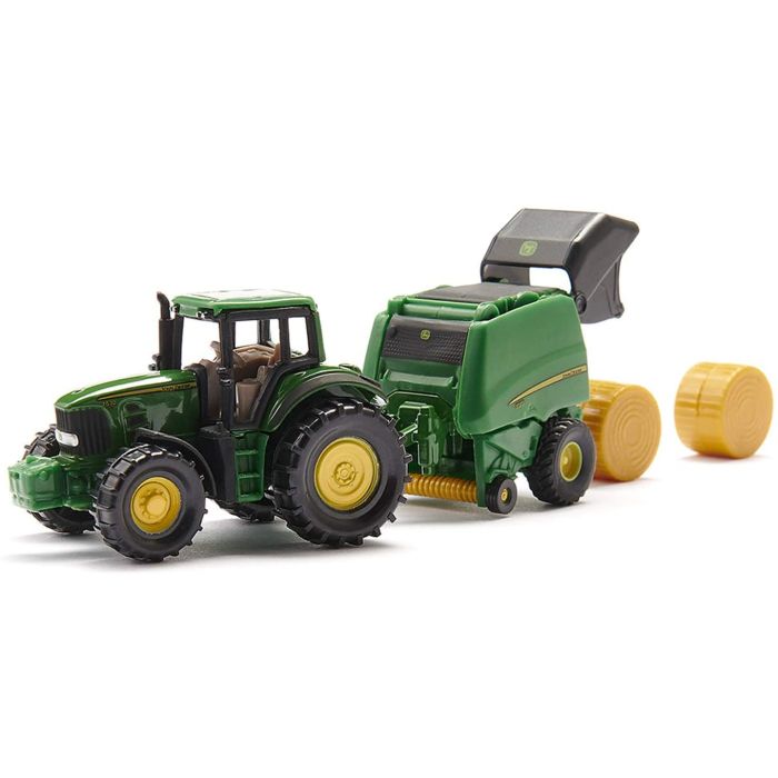 Siku John Deere Tractor with round baler (1665)