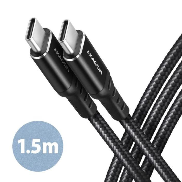 Axagon USB-C to USB-C Cable 1.5m 60W Black (BUCM-CM15AB)