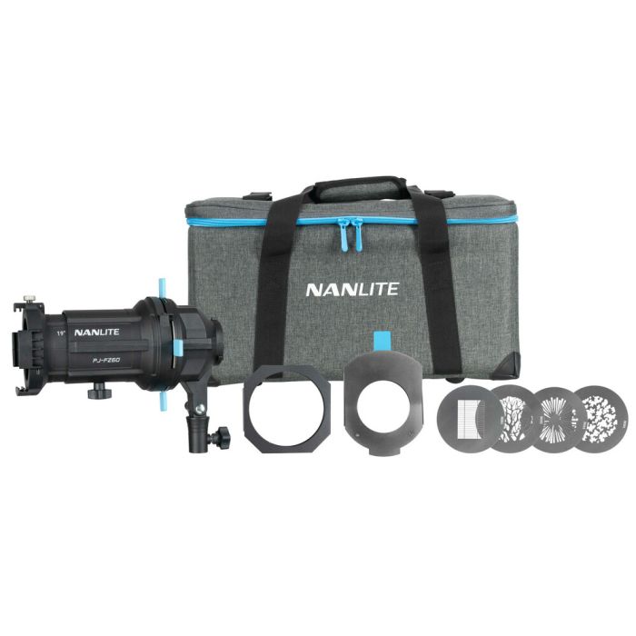 Nanlite PJ-FZ60-19 Projector Mount Kit with GOBO Set 1 Included Nanlite PJ-FZ60-19 Projector Mount Kit with GOBO Set 1 Included