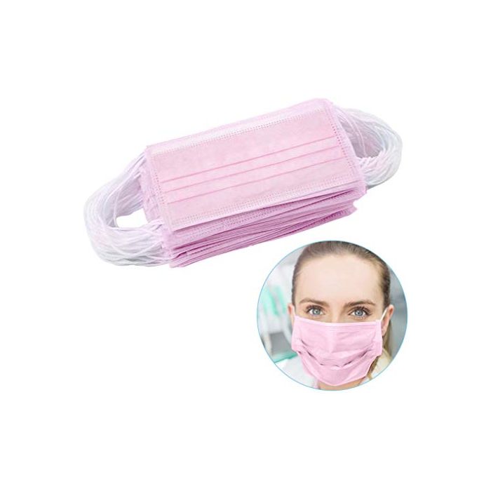Medical Pink Face Masks 50 pieces in a box