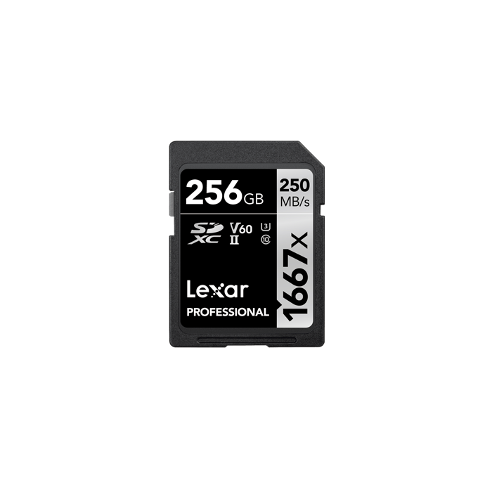 Lexar Professional 1667x SDXC 256GB Class 10, UHS-II (U3), V60, R250/W120 (LSD256CB1667)