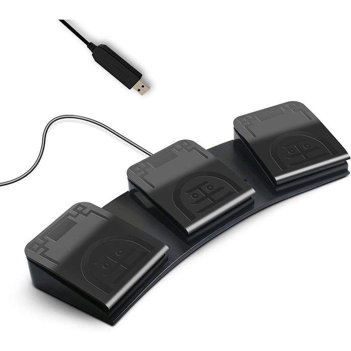 PCsensor Foot Pedal Triple Footswitch for PC, USB, Programmable Computer Keyboard (FS2020U1)