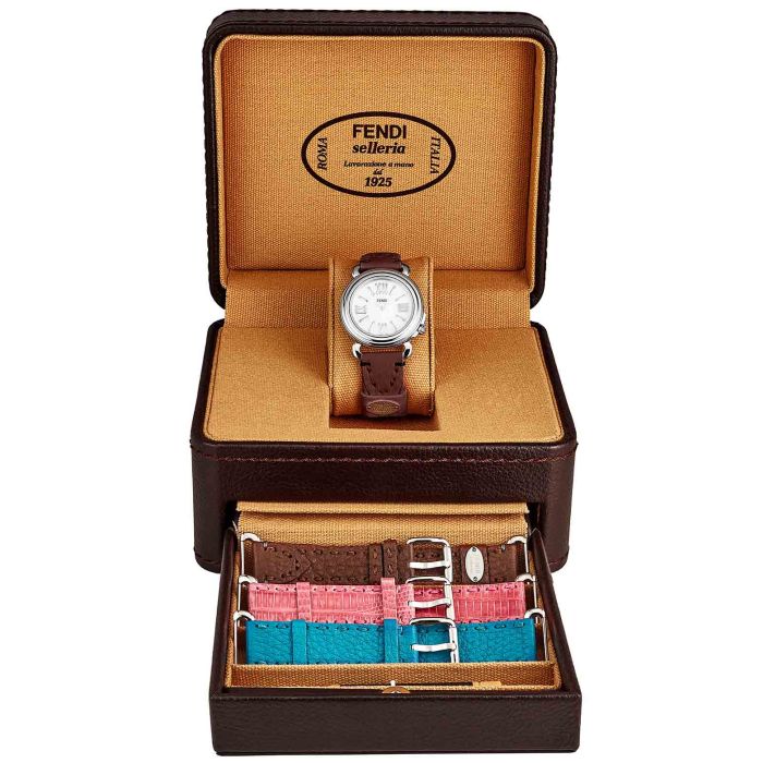 Fendi Selleria 3 Additional Straps Set With Ladies Watch F8010345H0SET14 Fendi Selleria 3 Additional Straps Set With Ladies Watch F8010345H0SET14