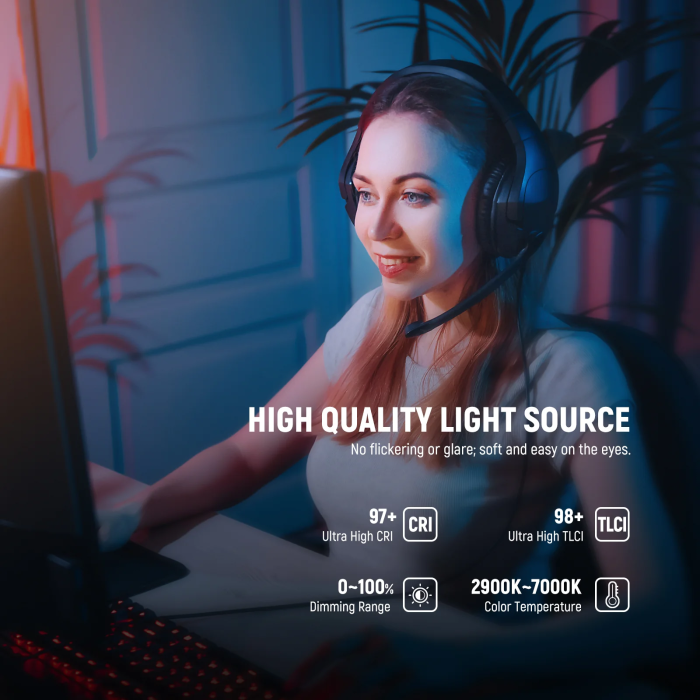 Neewer GL1 Pro 45 Watt Bi-Color LED Light Panel for Streamers/gamers