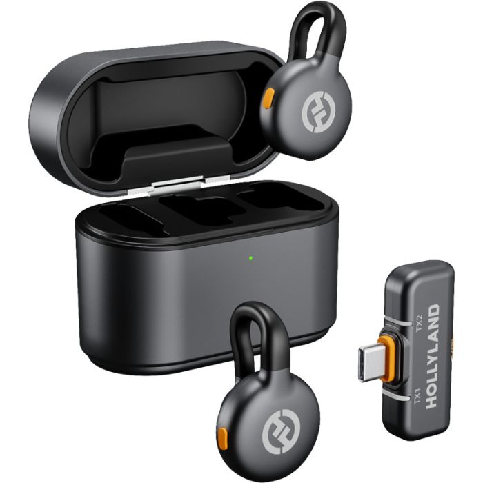 Hollyland LARK M2S Duo Wireless Lavalier Microphone with USB-C Plug (Duo, Space Gray) Hollyland LARK M2S Duo Wireless Lavalier Microphone with USB-C Plug (Duo, Space Gray)