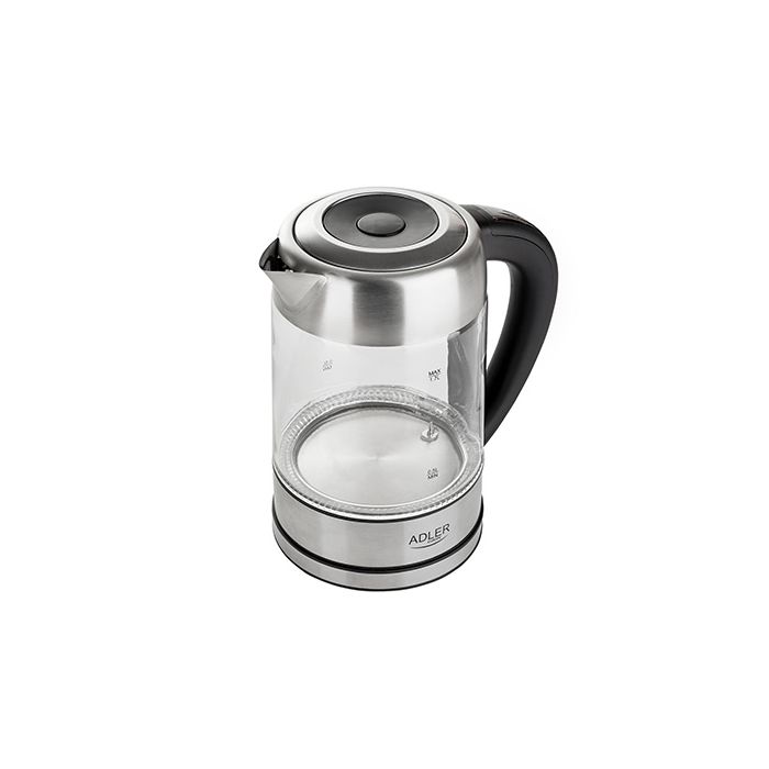 Adler AD 1247 NEW electric kettle 1.7 L Hazelnut,Stainless steel,Transparent 2200 W
