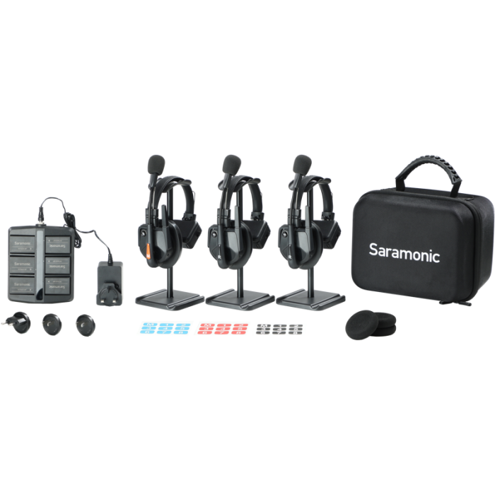 Saramonic WiTalk9 WT3S 3-Person Full-Deplex 1.9GHz Wireless Headset Intercom System w/ carry case WITALK9 WT3S