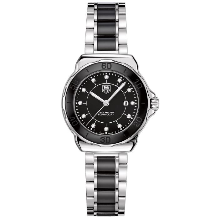 Tag Heuer Formula 1 Steel and Ceramic Diamond Dial 32mm Ladies Watch WAH1314.BA0867