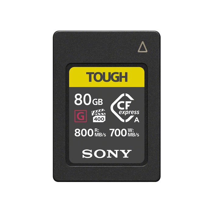 Sony 80GB CFexpress Type A TOUGH Read 800 MB/s Write 700 MB/s Memory Card (CEA-G80T)